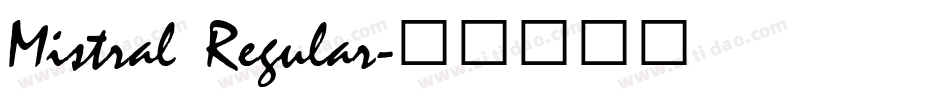 Mistral Regular字体转换